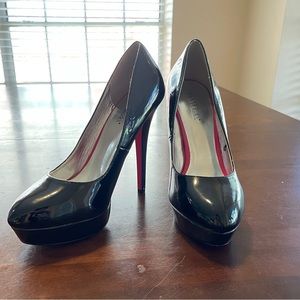 Black platform heels